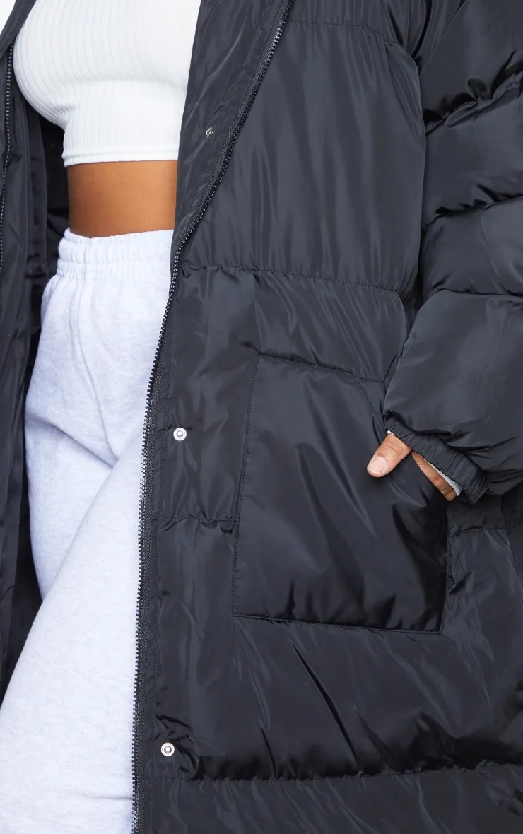 Plus Size Black Puffer Coat