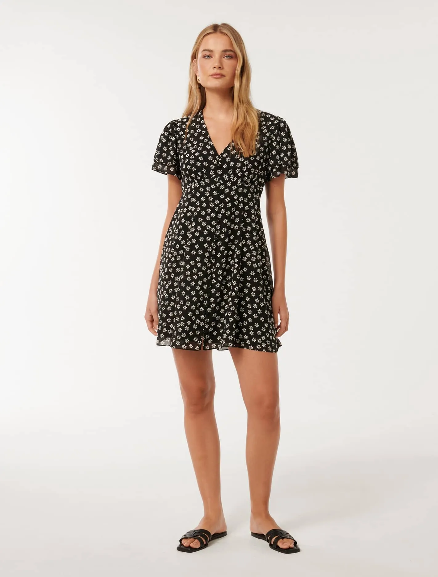 Pria Button-Down Mini Dress