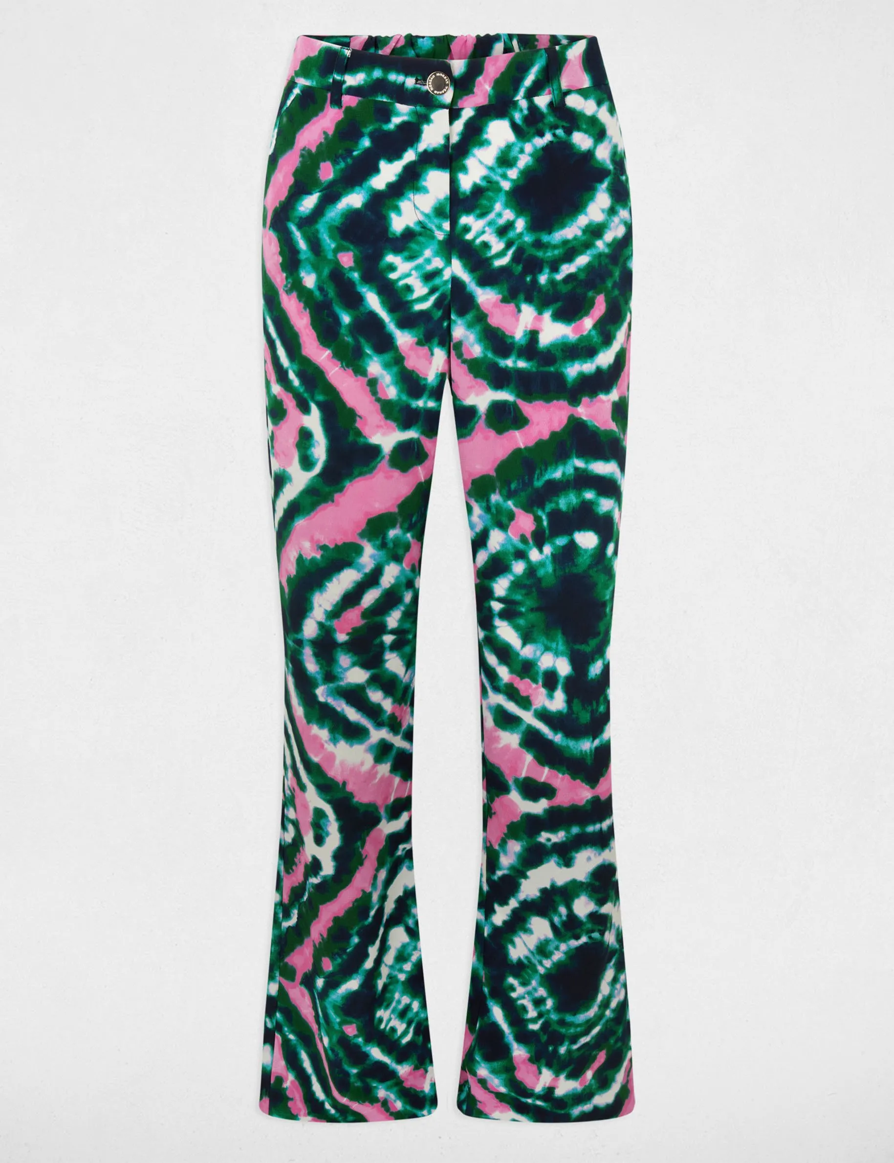 Printed loose fitted trousers multicolored women