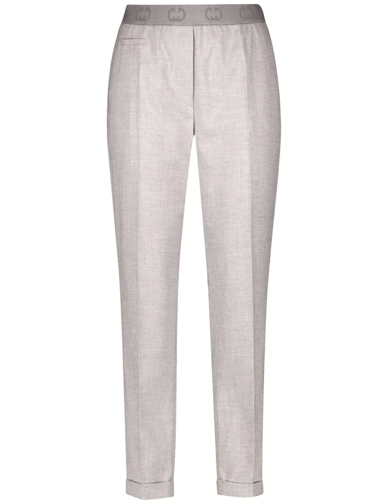 Pull-on trousers with a branded, elasticated waistband