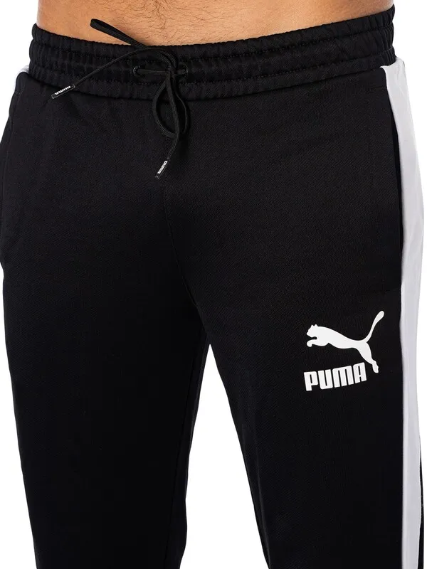 Puma Iconic T7 Track Joggers - Black/White