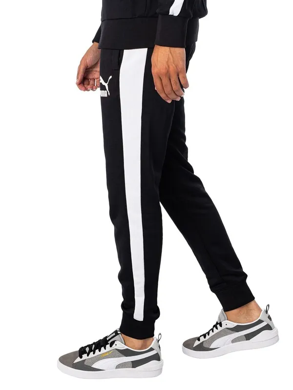 Puma Iconic T7 Track Joggers - Black/White