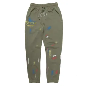 Purple Brand French Terry Military Stencil W/ Paint Joggers