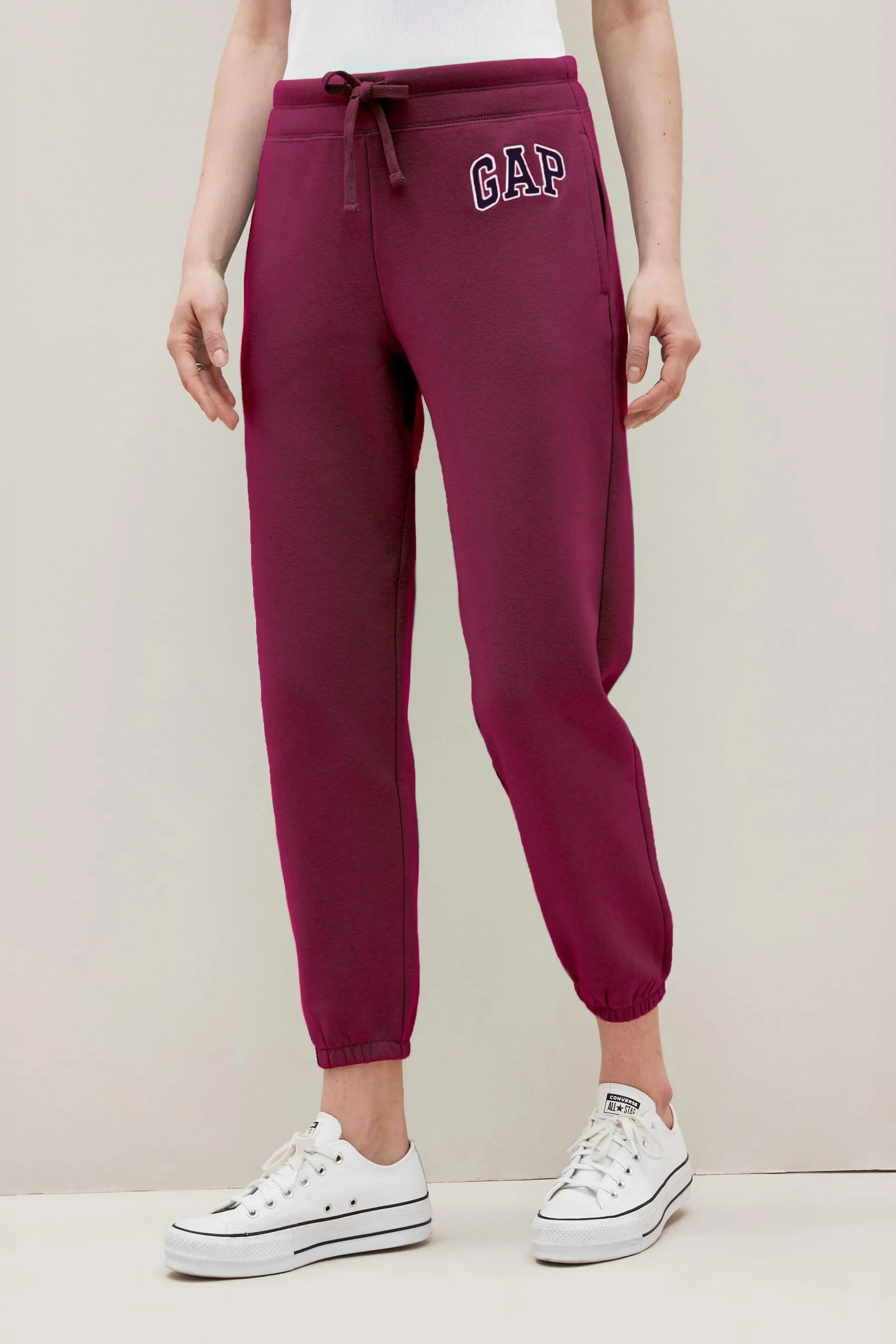 Purple Burgundy Vintage Arch Logo Joggers