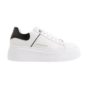 Platform White Black Women's Sneakers by QUEEN HELENA X30