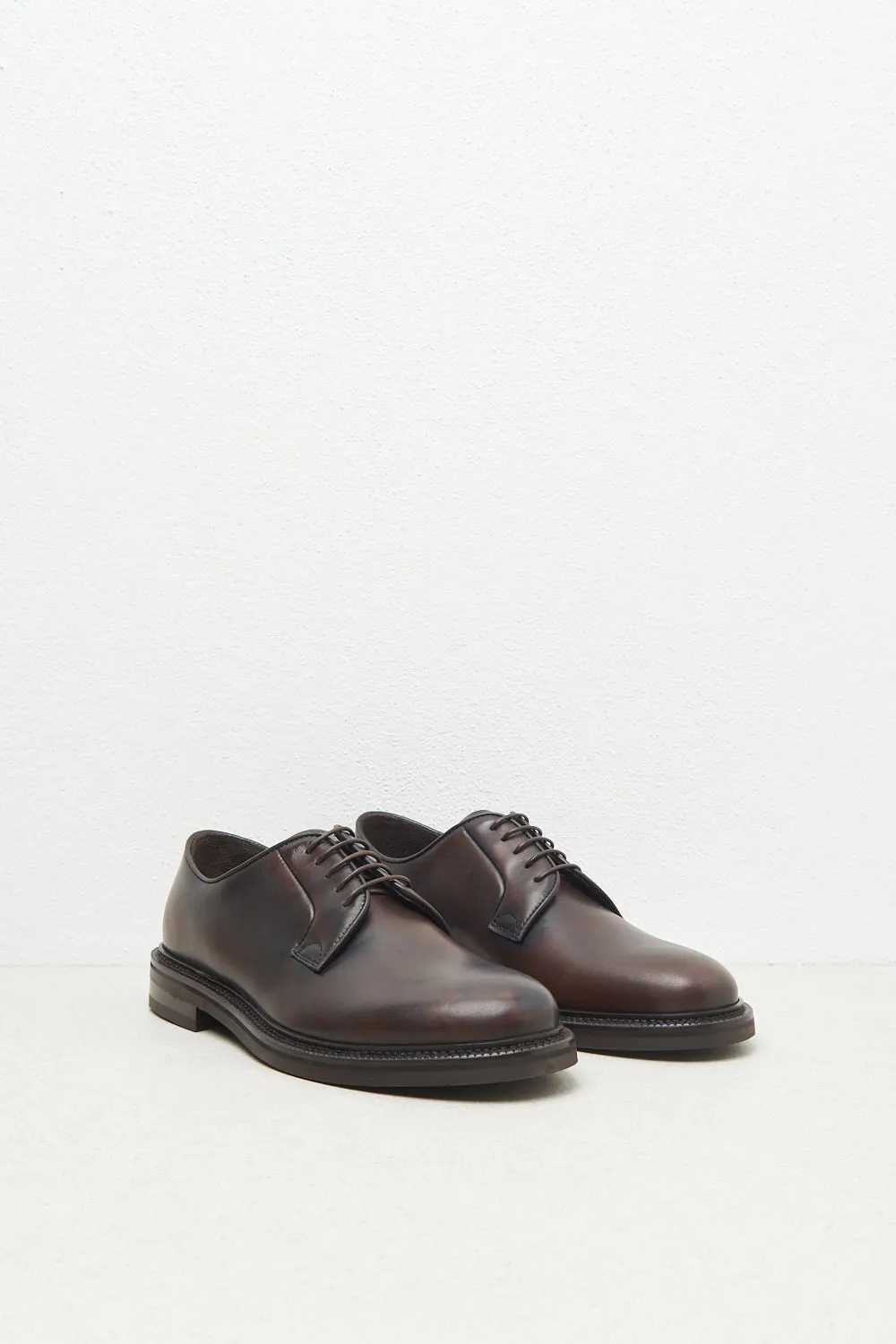 Real leather derby shoe