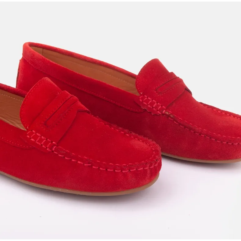 Red Marco Shoes Vigo Moccasins