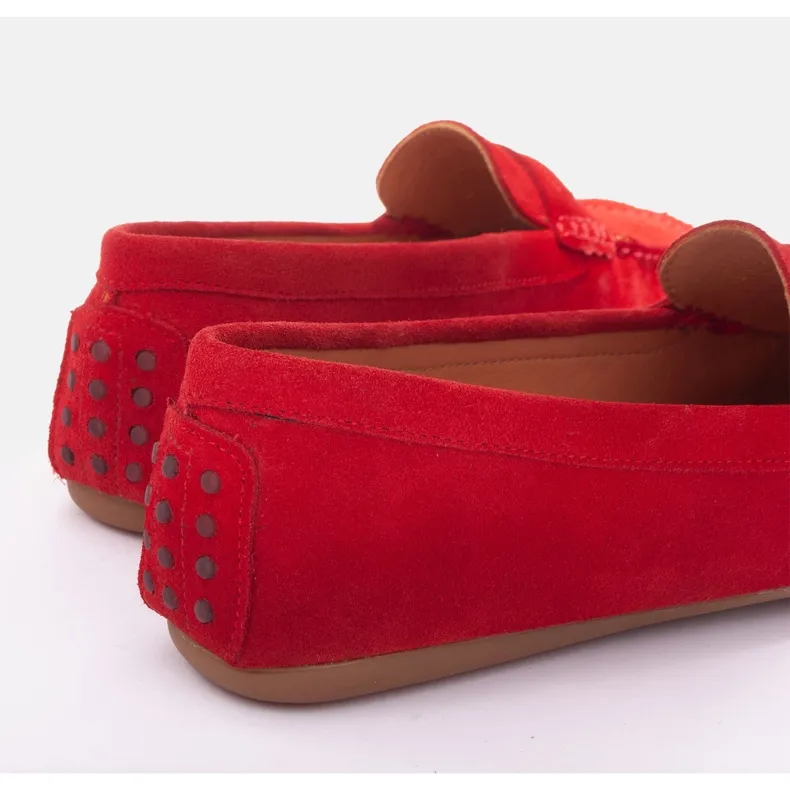 Red Marco Shoes Vigo Moccasins