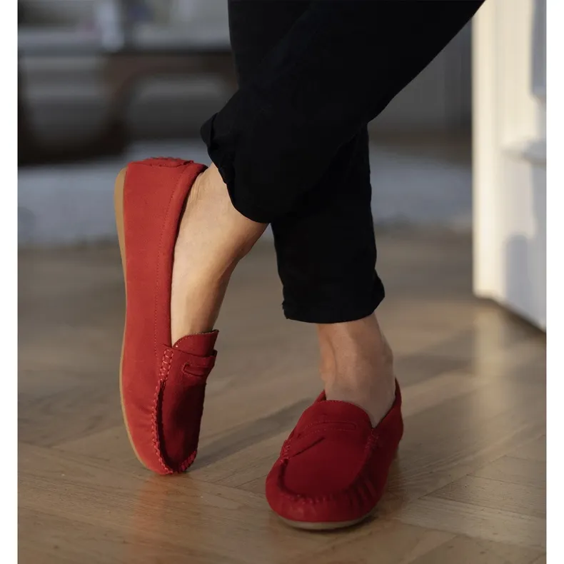 Red Marco Shoes Vigo Moccasins