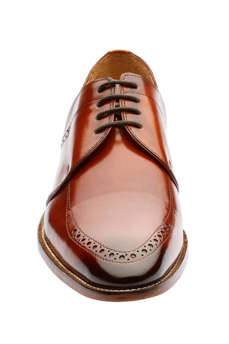 Reddish Tan Brogue Saddle Derby