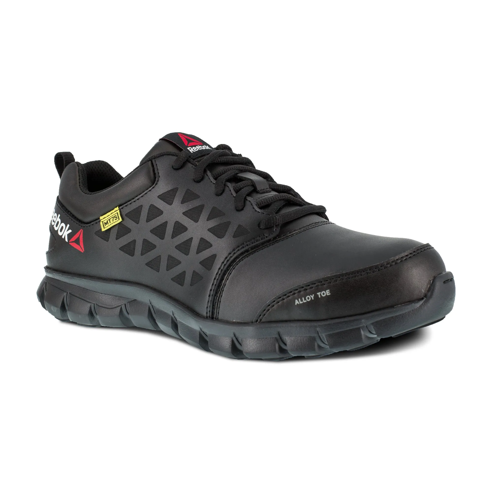 Reebok Men's Black Leather Oxfords Sublite Cushion Work AT.