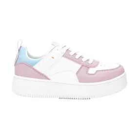 Lilla White Lace-Up Women's Platform Sneakers by Refresh