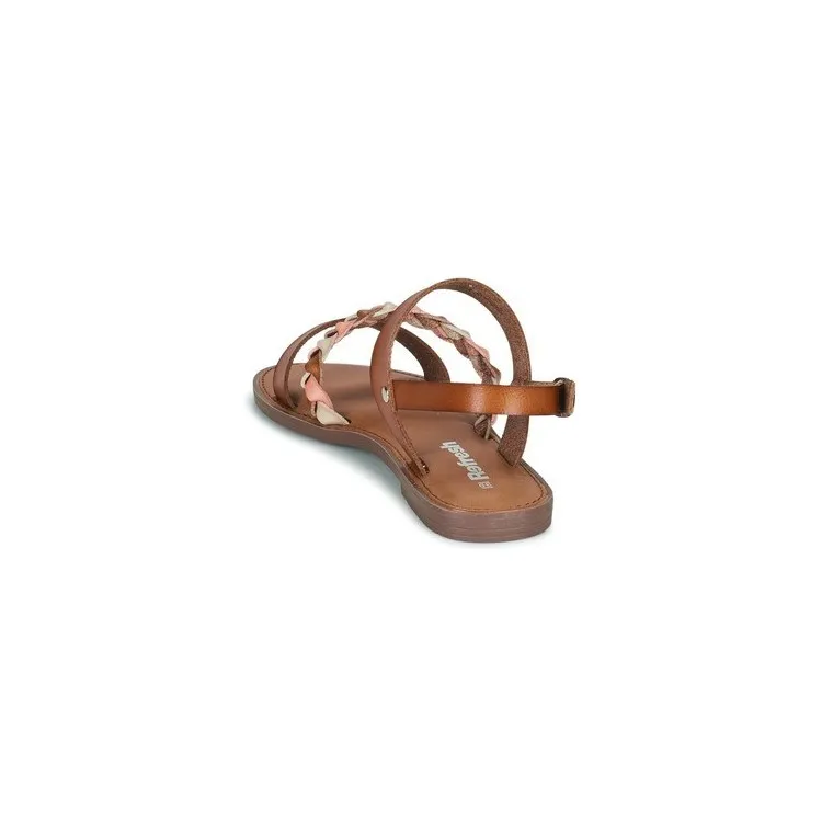 Cuoio Intrecciata Donna Flat Sandalo 79762 Refresh