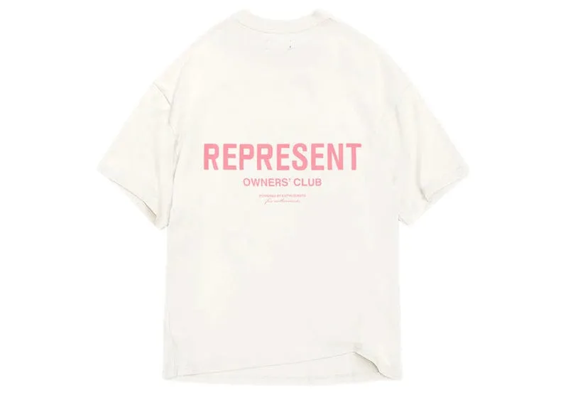 Represent Owners Club T-Shirt Flat White/Bubblegum