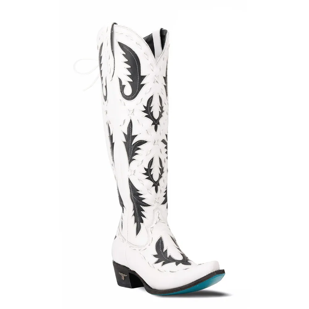 Reverie Overlay Corset Tooled-Inlay Snip Toe Cowboy Boots