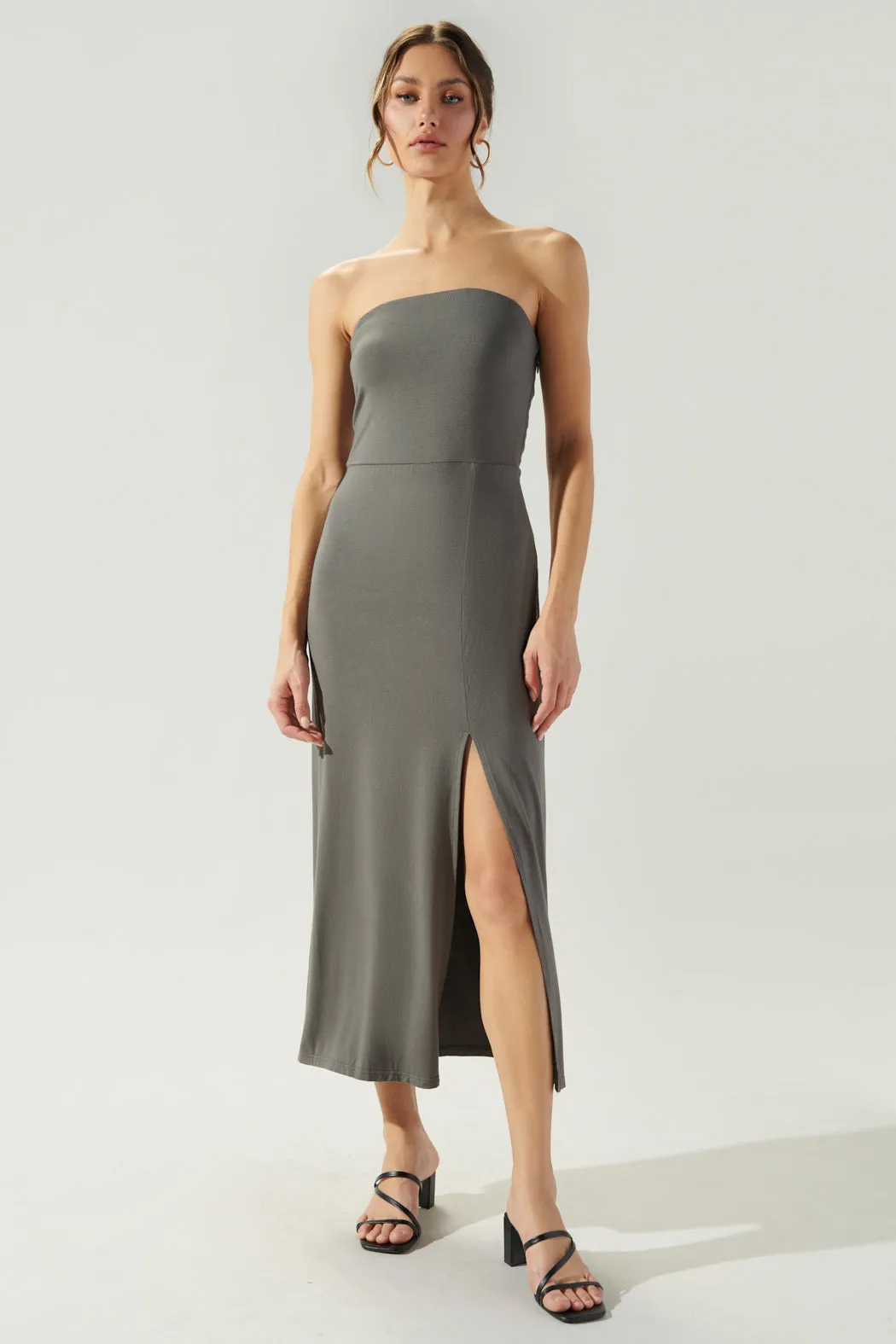 Rhys Jersey Knit Tube Midi Dress