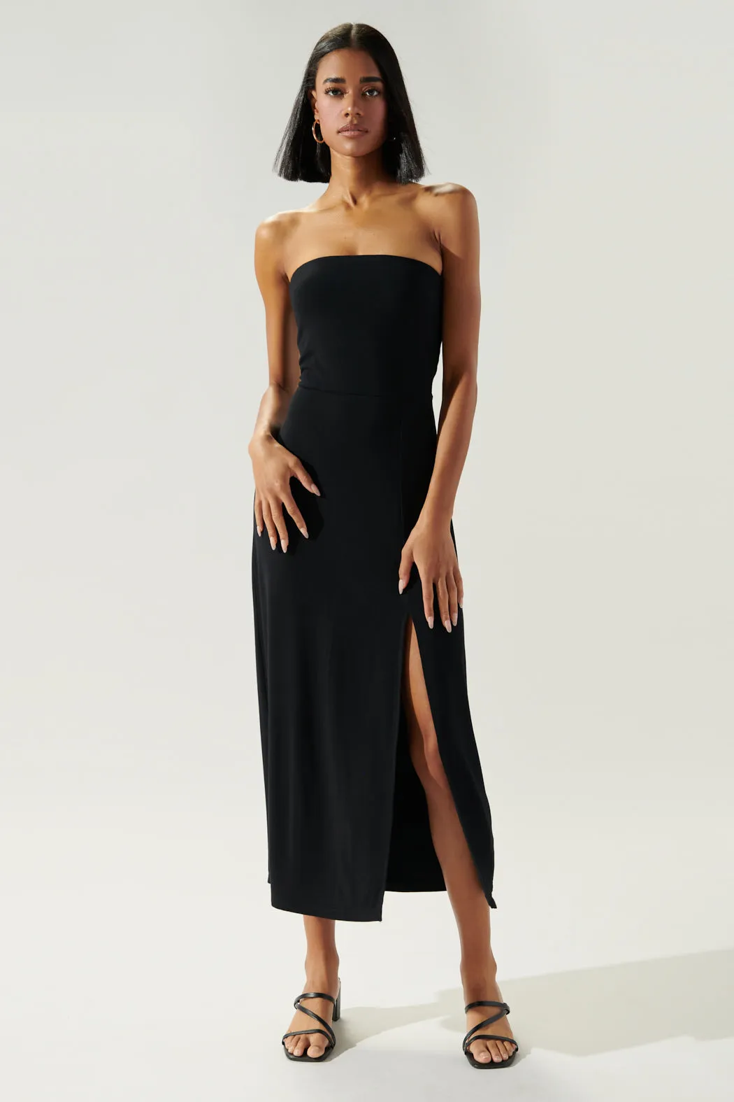 Rhys Jersey Knit Tube Midi Dress