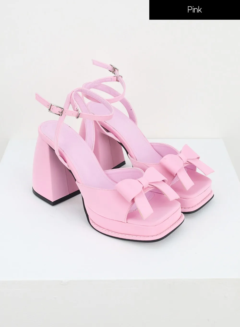 Ribbon Detail Sandals with Heels IU322