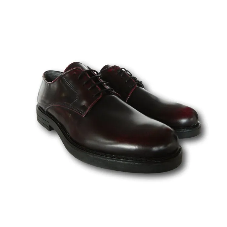 Richard Made in Italy 18241A Men's Bordeaux Abrasivato Leather Derby Lace-up Shoes