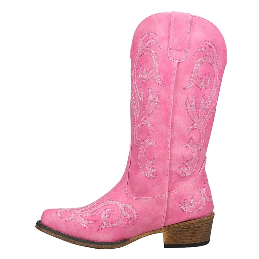 Riley Embroidered Snip Toe Cowboy Boots