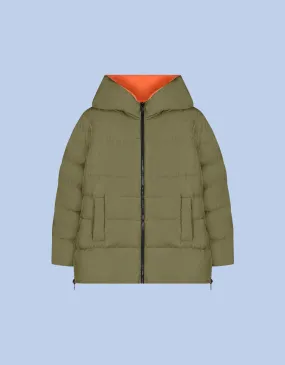 Green Reversible Padded Coat Rino and Pelle Brand