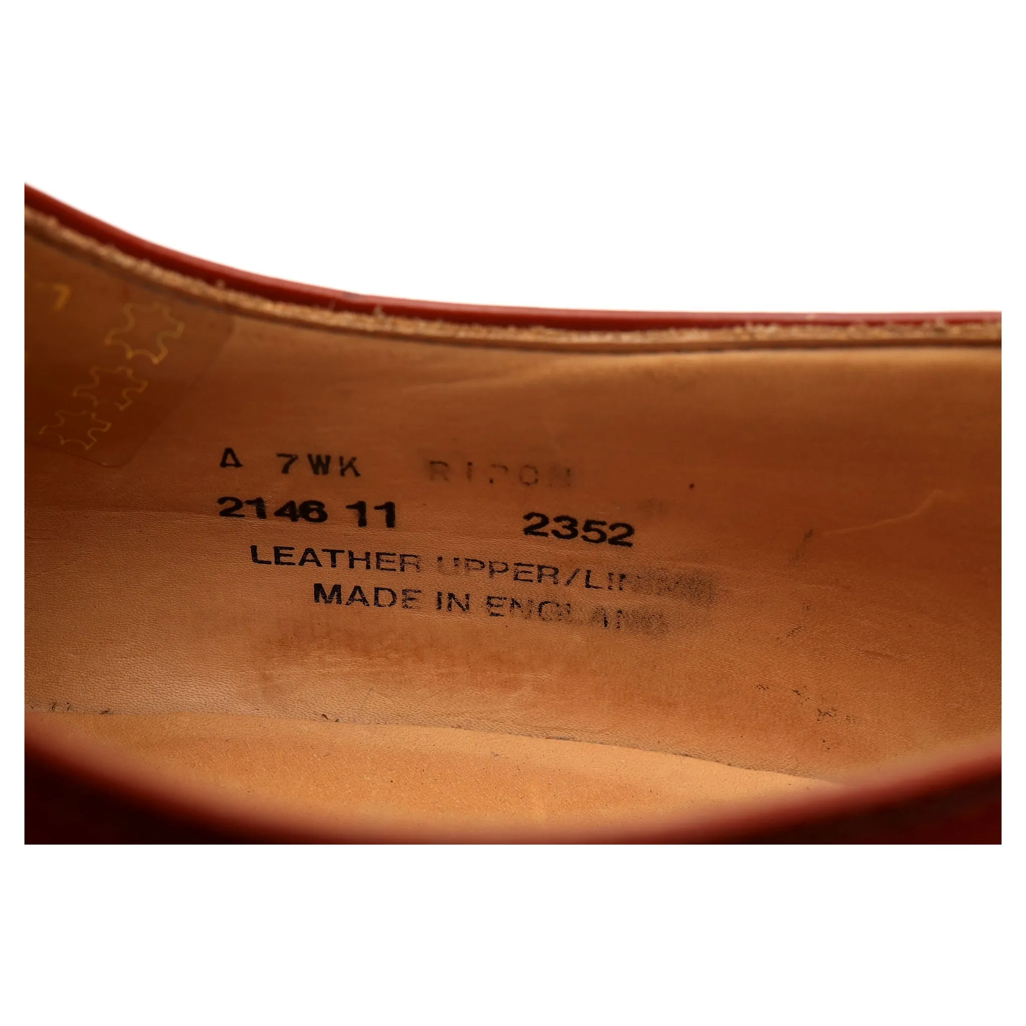 'Ripon' Tan Brown Leather Derby UK 11