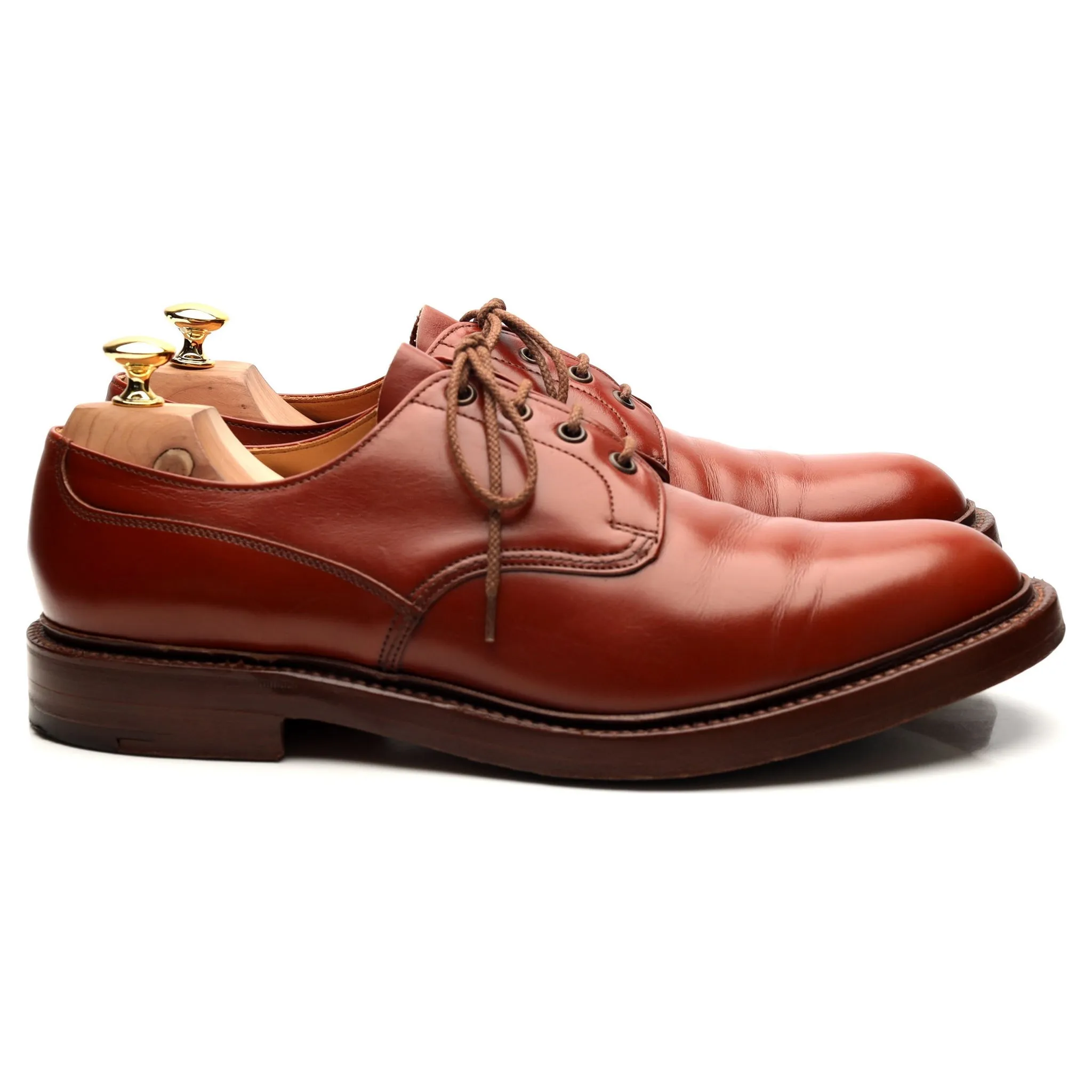 'Ripon' Tan Brown Leather Derby UK 11