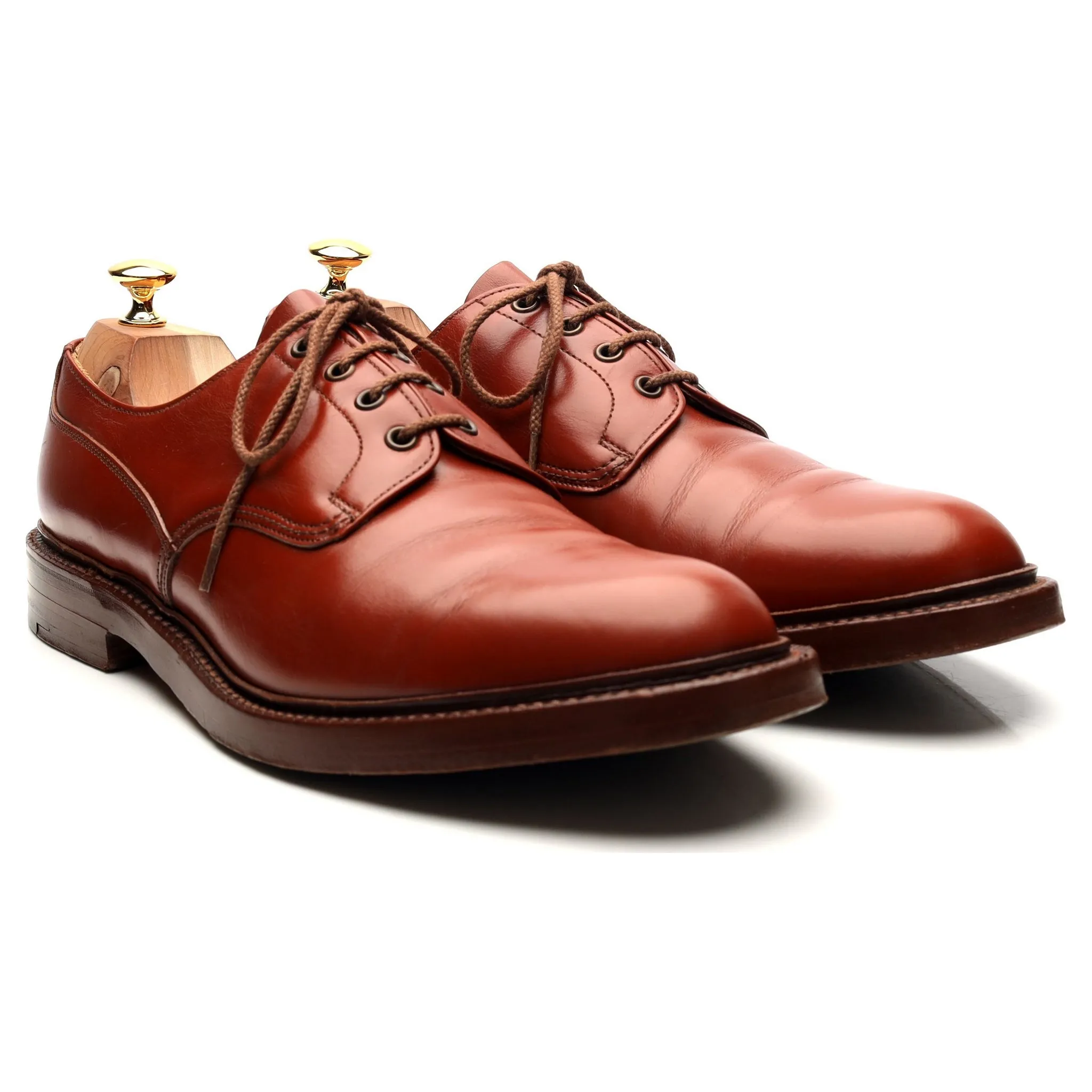 'Ripon' Tan Brown Leather Derby UK 11