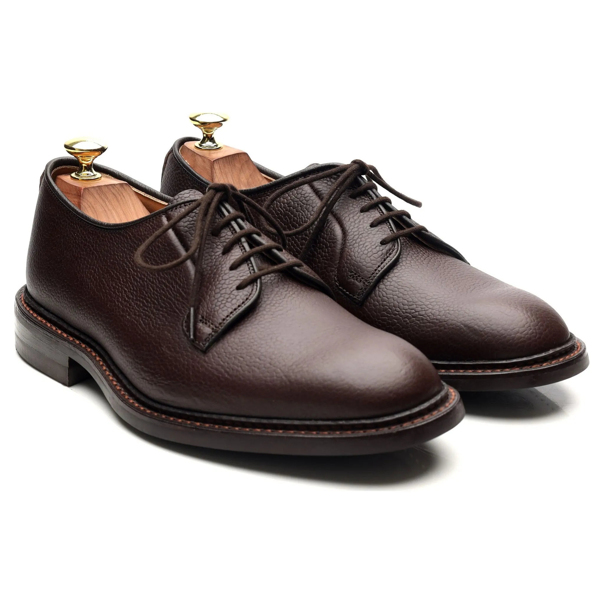 'Robert' Dark Brown Leather Derby UK 7