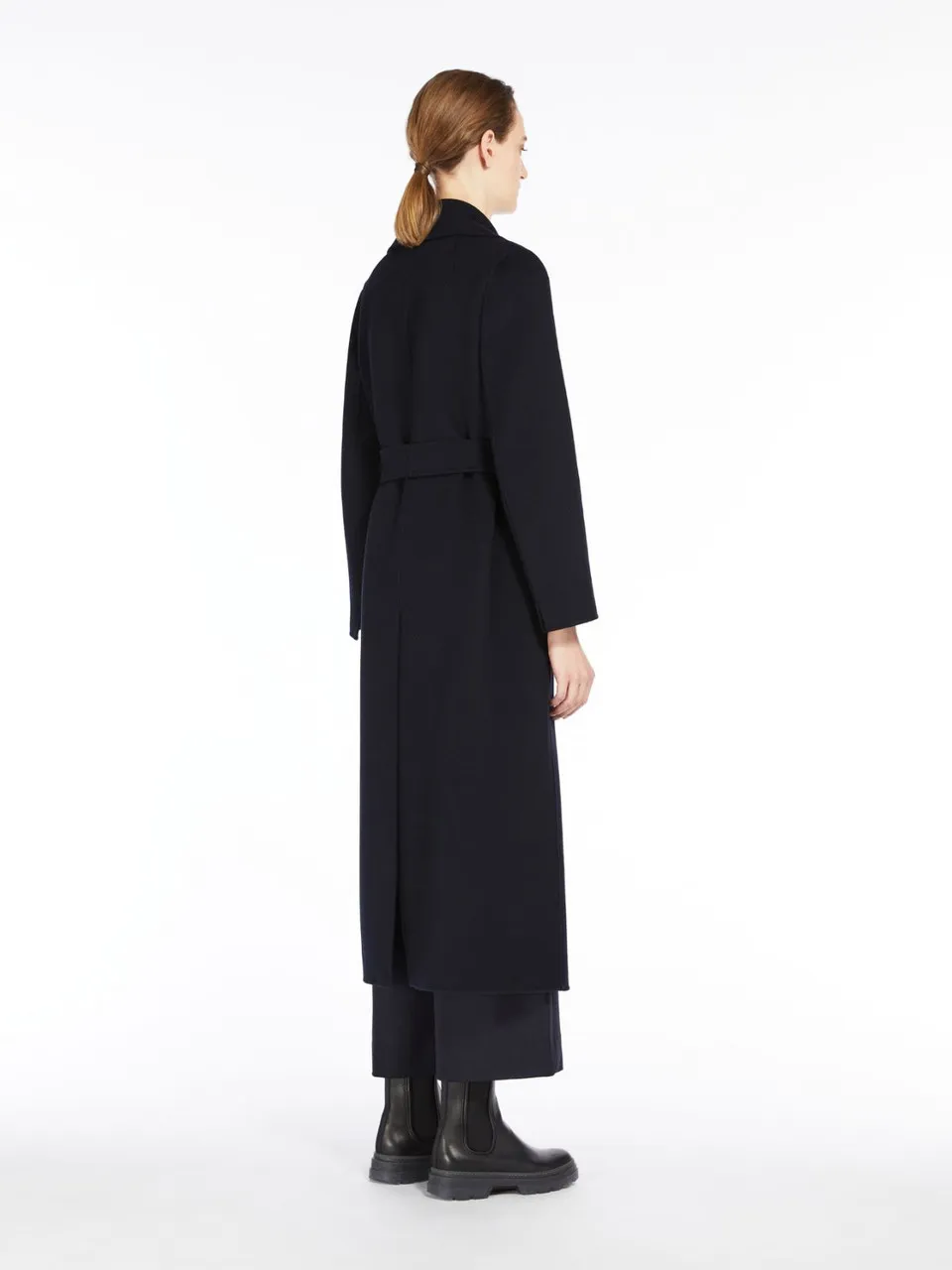 Wool coat with belt