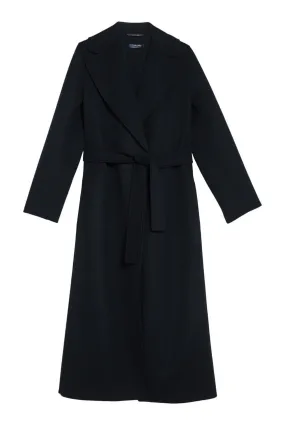 Wool coat with belt