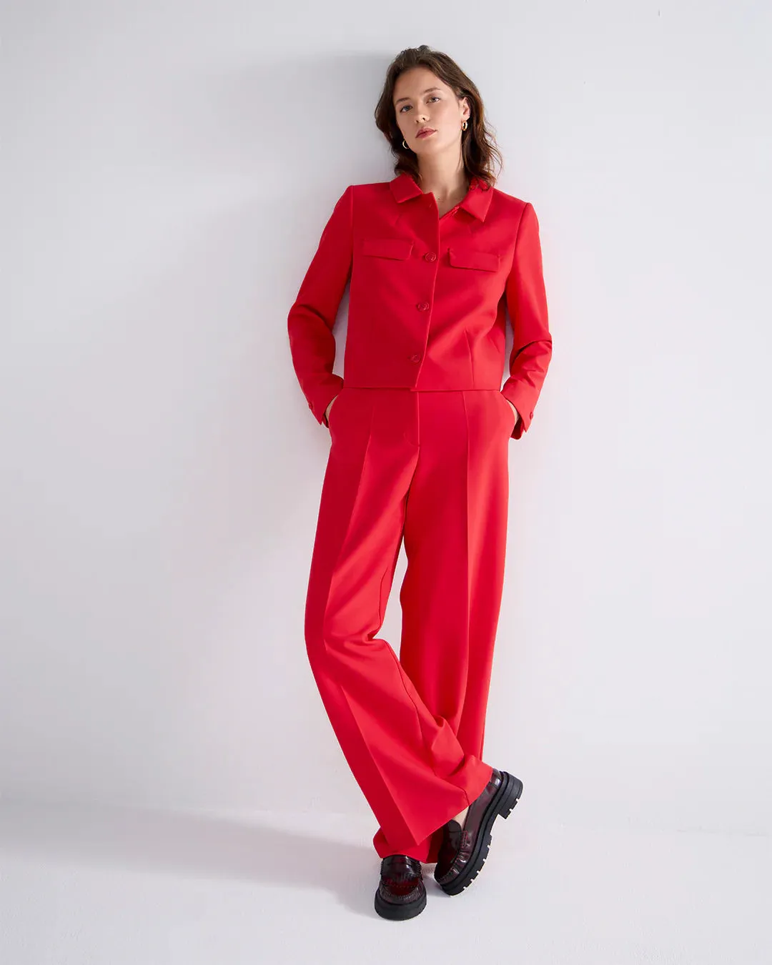 Sacs of Ashbourne   Summum Soft Red Trousers