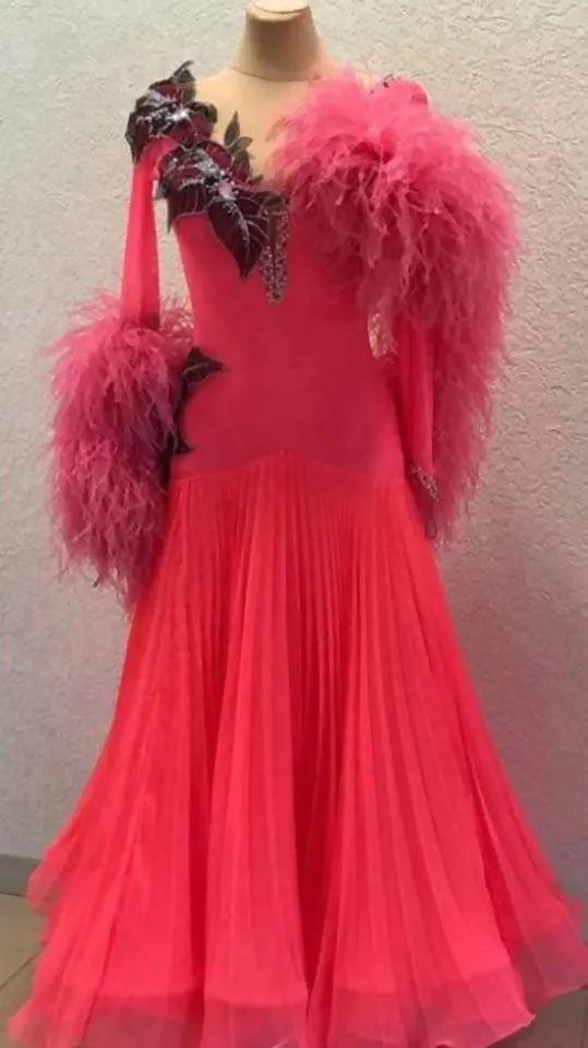 Salmon Pink Ballroom Gown