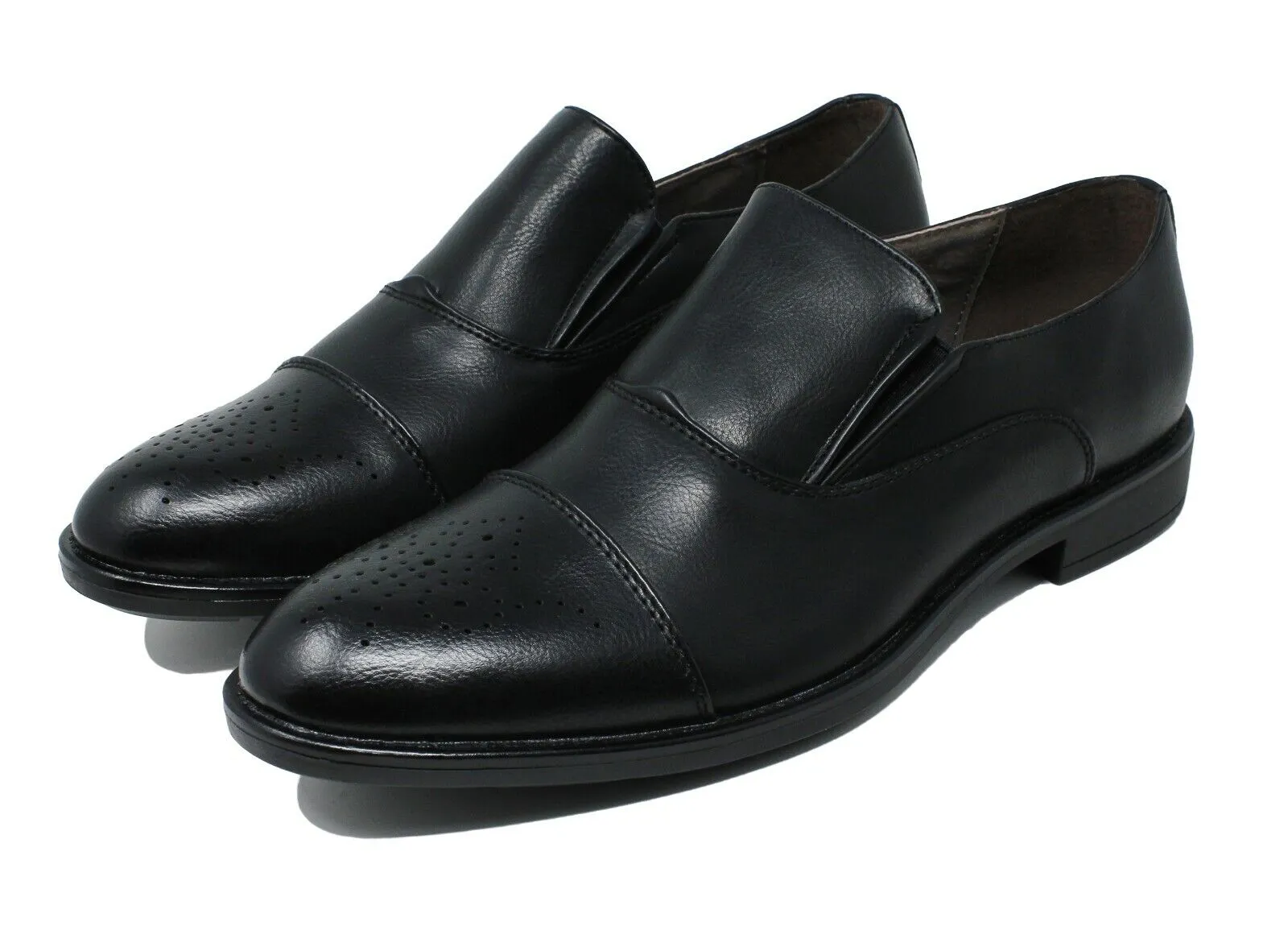 Elegant Nero Classic Men's Derby Shoes Without Laces for Ceremonies