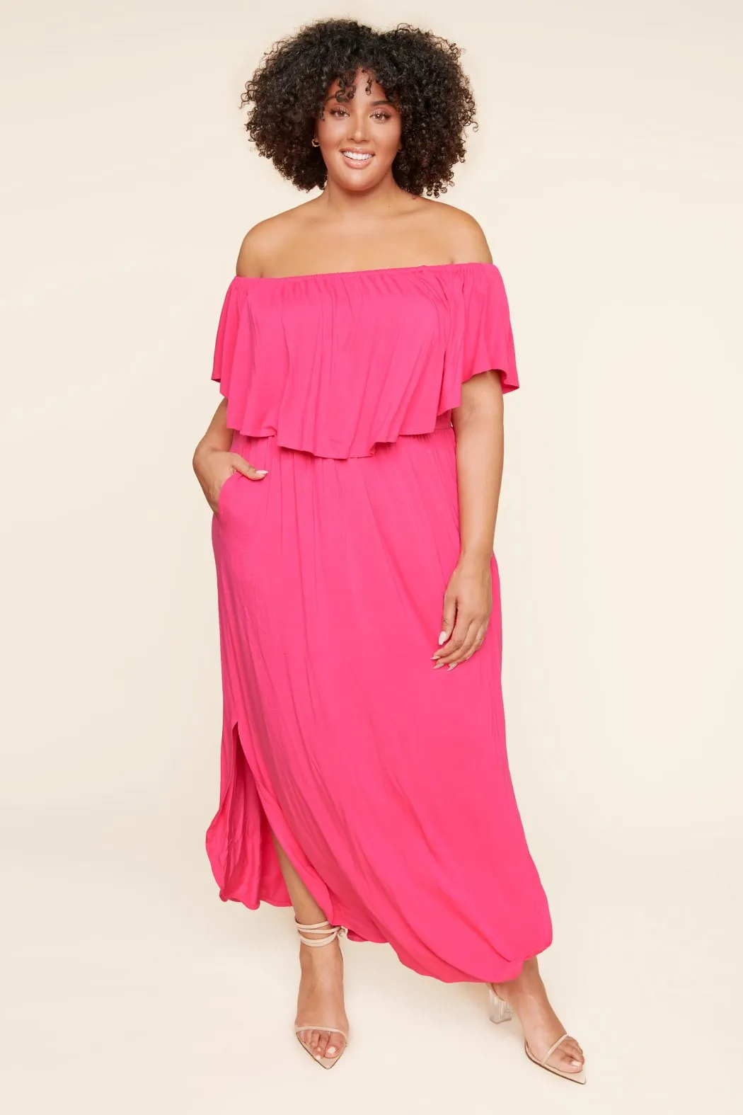 Shelbee Popover Jersey Knit Maxi Dress Curve