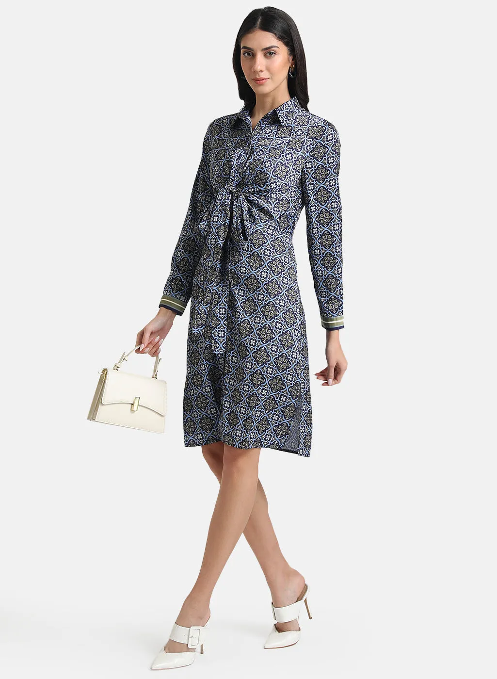 Shirt Dress With Tie-Knot Print - Shop Now!