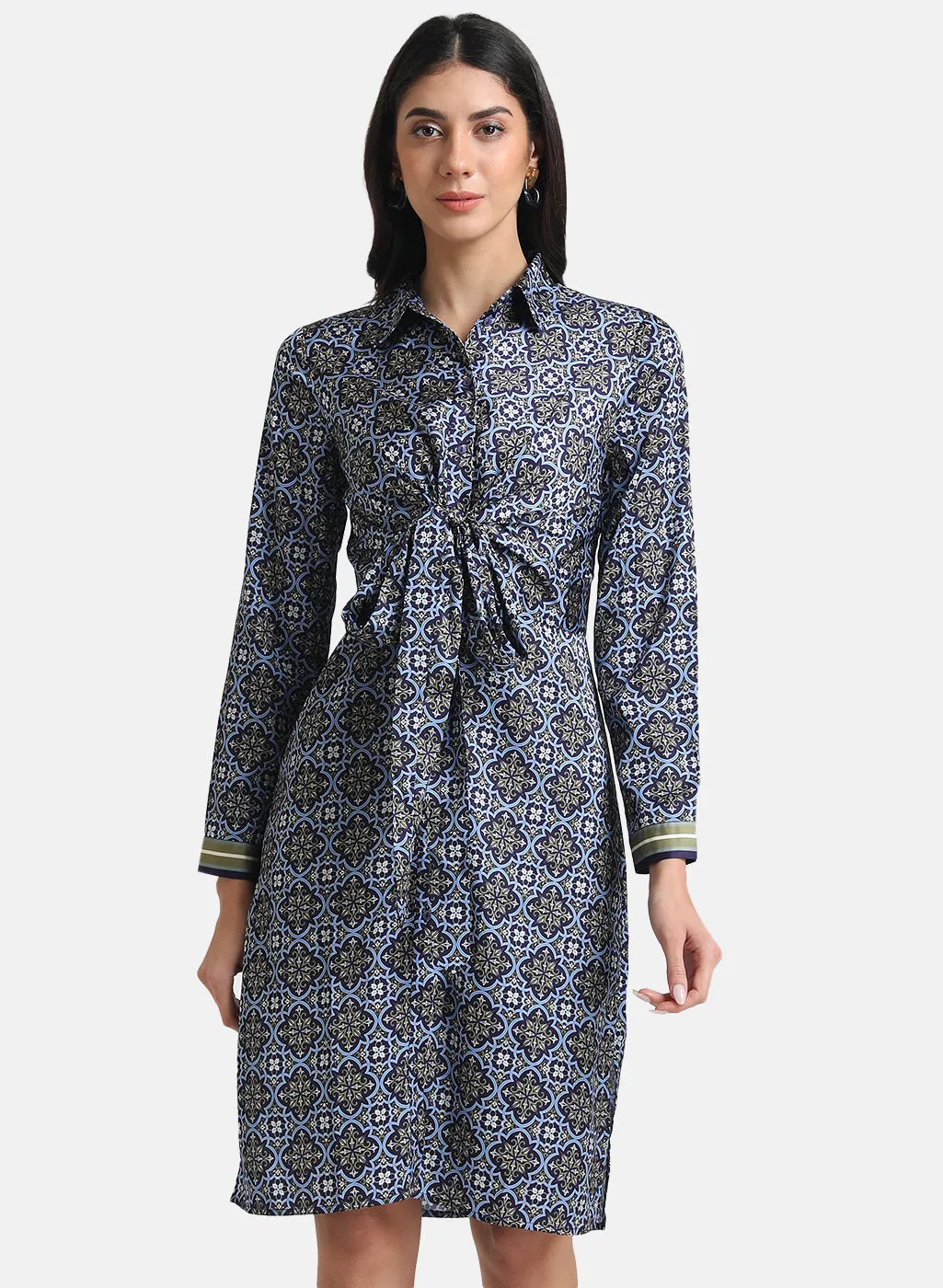 Shirt Dress With Tie-Knot Print - Shop Now!