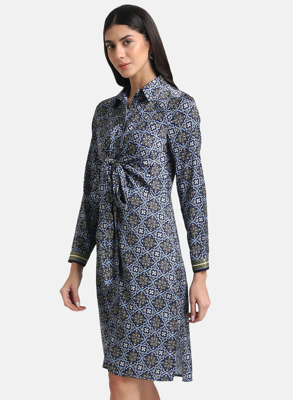 Shirt Dress With Tie-Knot Print - Shop Now!