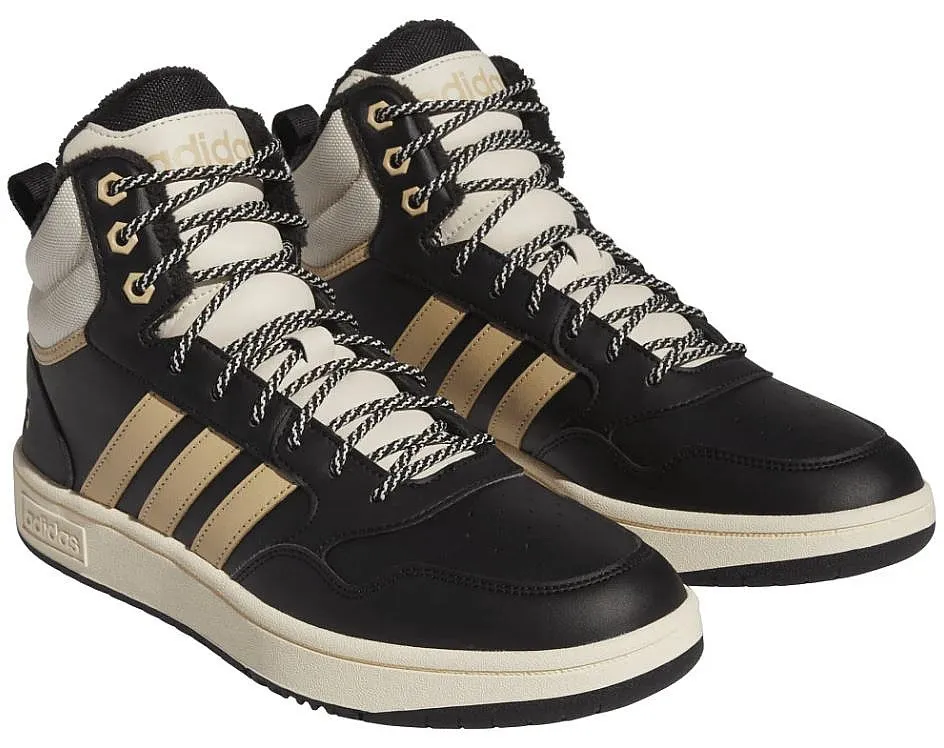 shoes adidas Performance Hoops 3.0 Mid Wtr - Core Black/Magic Beige/Wonder White - men´s