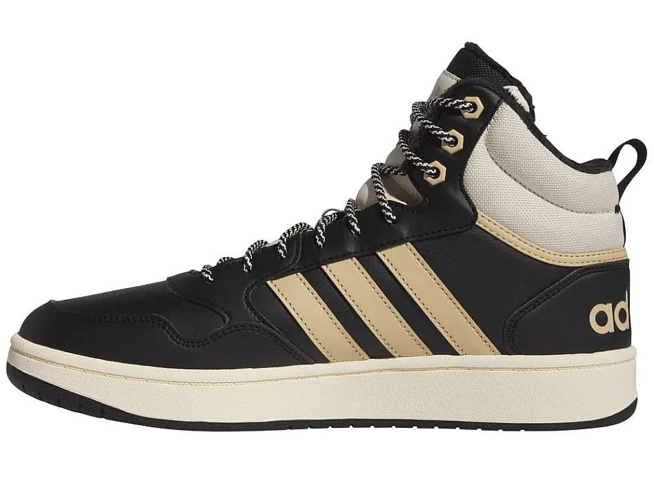 shoes adidas Performance Hoops 3.0 Mid Wtr - Core Black/Magic Beige/Wonder White - men´s