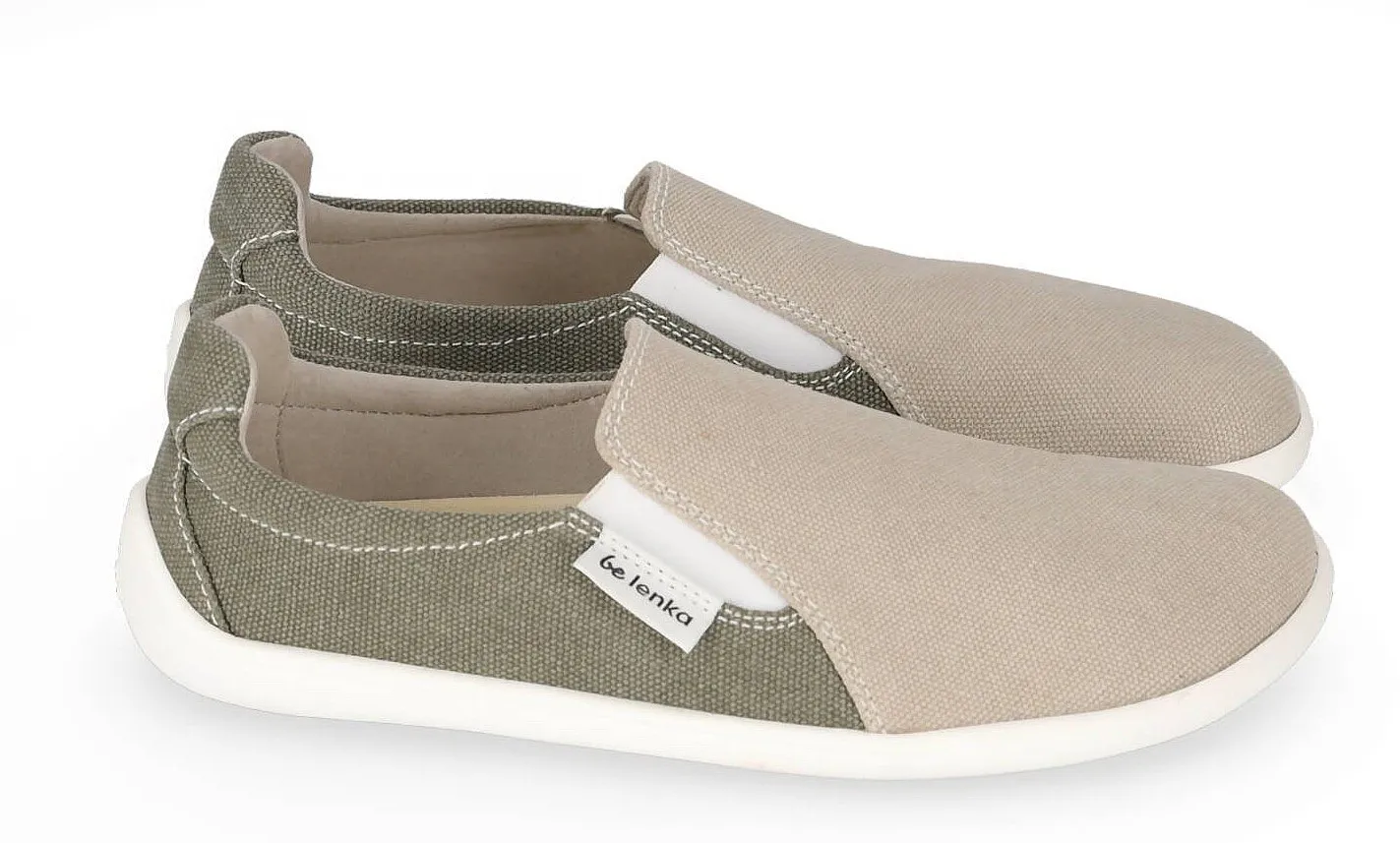 shoes Be Lenka Eazy - Vegan Sand & Army Green