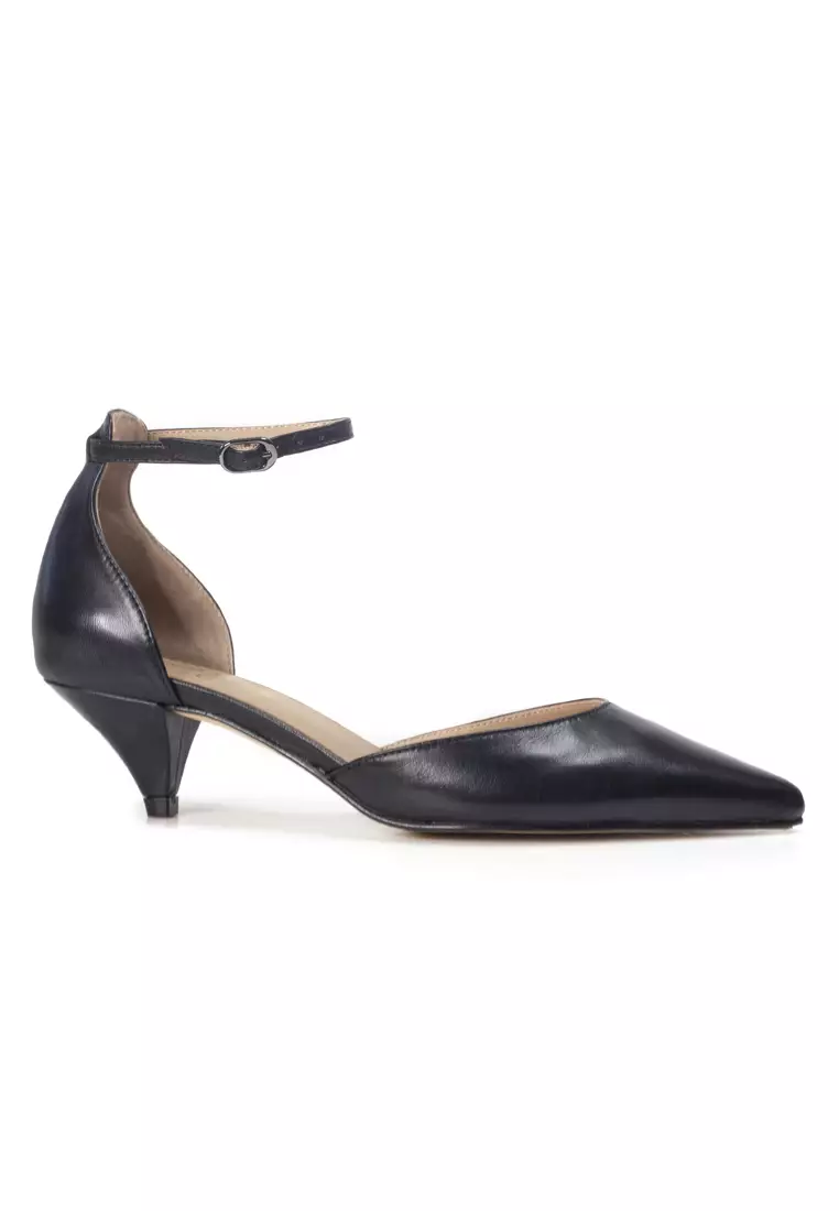 Shu Talk AMAZTEP Nappa Leather With Ankle Strap Heels