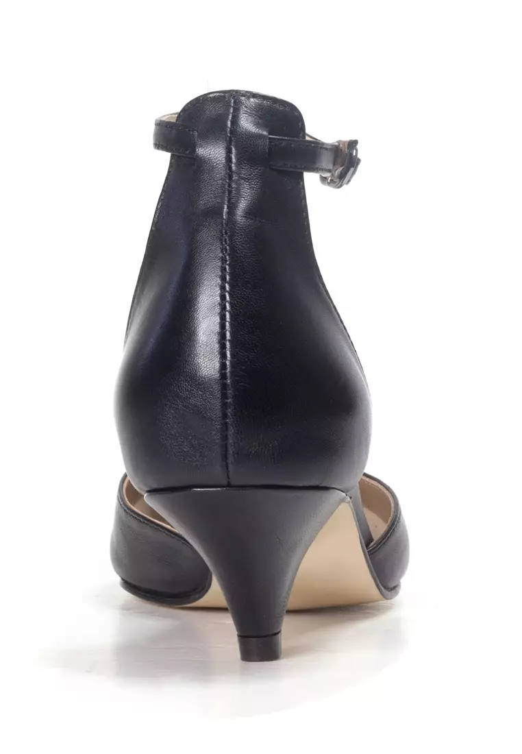 Shu Talk AMAZTEP Nappa Leather With Ankle Strap Heels