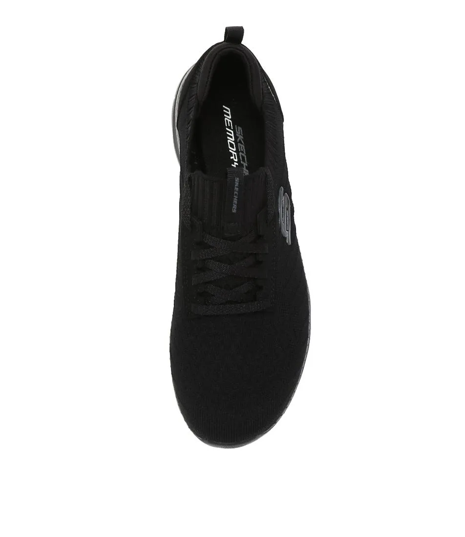 SKECHERS Bountiful Black Knit Sneakers