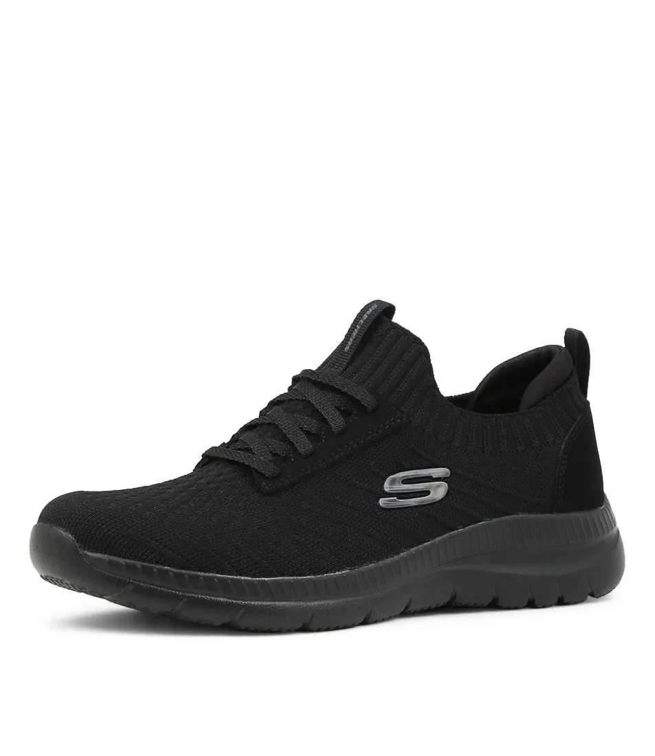 SKECHERS Bountiful Black Knit Sneakers