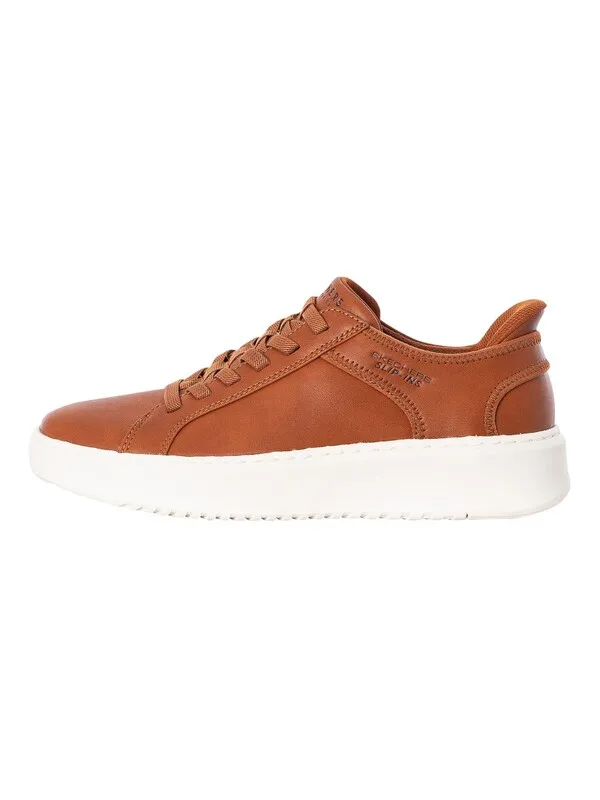 Skechers Court Break Trainers - Cognac