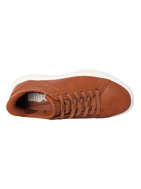 Skechers Court Break Trainers - Cognac