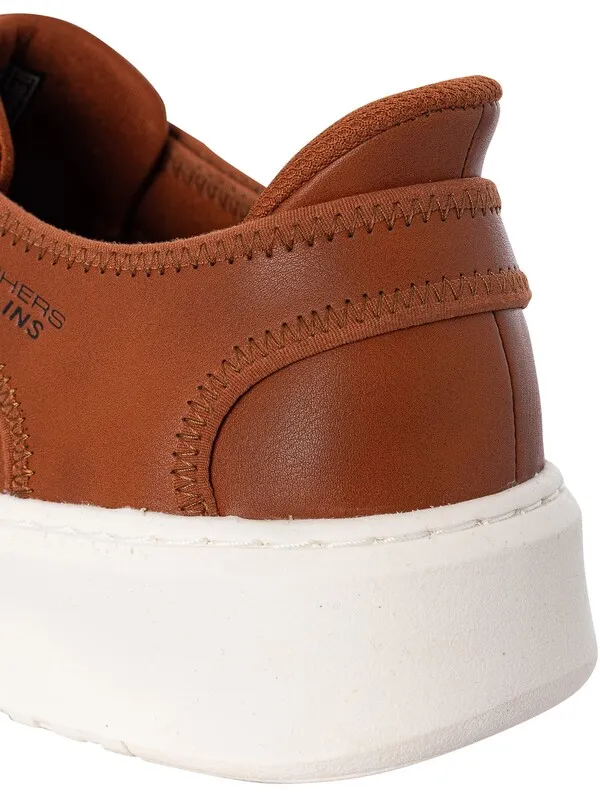 Skechers Court Break Trainers - Cognac