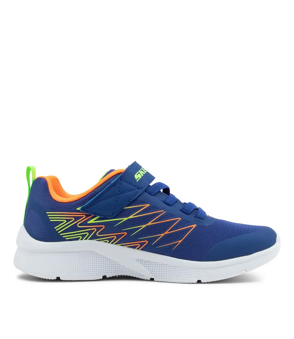 SKECHERS Microspec Blue Orange Sneakers