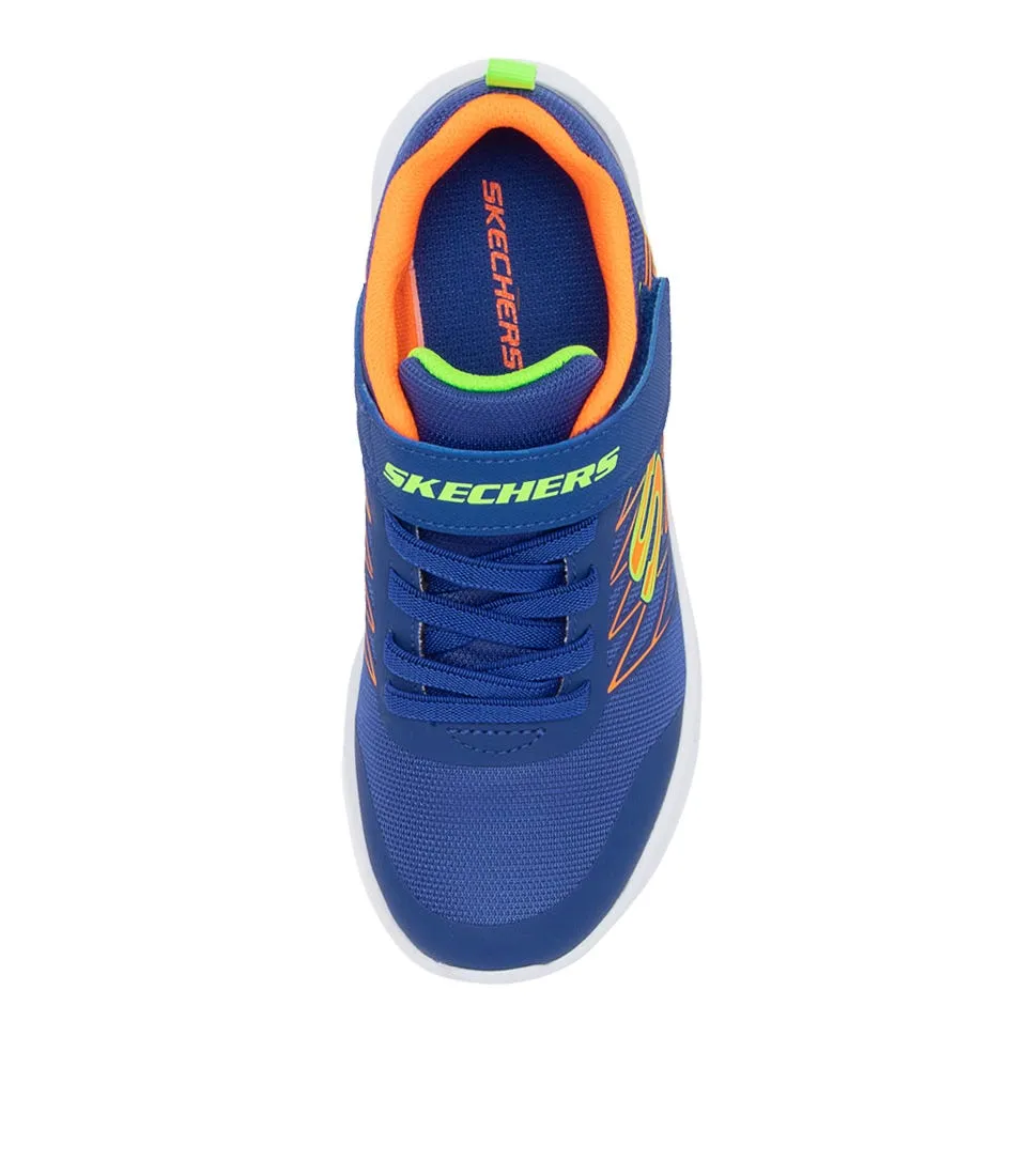 SKECHERS Microspec Blue Orange Sneakers